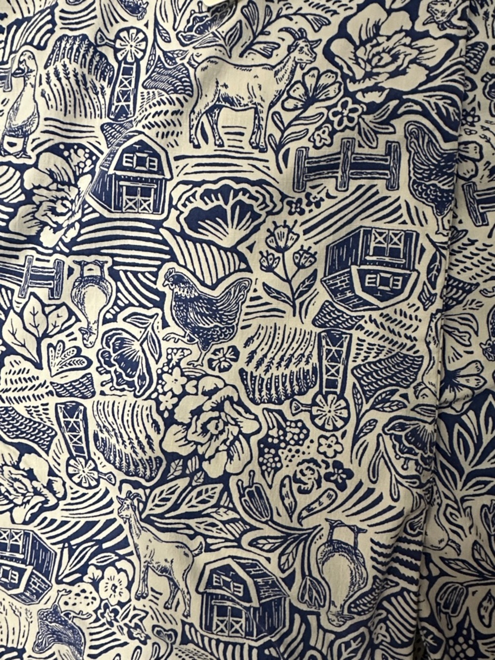 Duluth Trading Co Blue & White Floral Bib Overalls - Picture 4 of 4